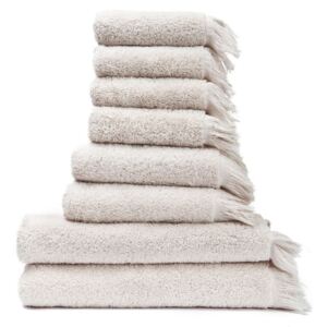 Zestaw 8 kremowych ręczników ze 100% bawełny Bonami
