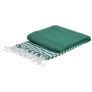 Ręcznik hammam prostokątny, butelkowa zieleń 150x 90 cm