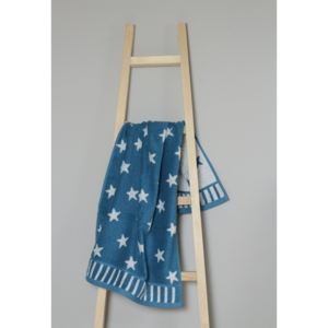 Turkusowy ręcznik bawełniany My Home Plus Stars, 50x90 cm