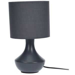 Home Styling Collection Lampka stołowa z ceramiczną podstawą, szary, 28x16 cm