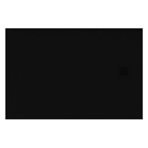 Brodzik MORI konglomeratowy prostokątny 100x80x3 posadzkowy, czarny