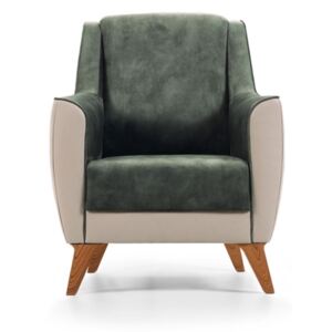 Fotel tapicerowany Grande K2, szer.82 x gł.86 x wys.98 cm - zielony