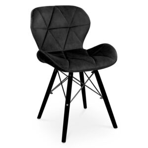 Krzesło Milo Velvet czarny - noga czarna