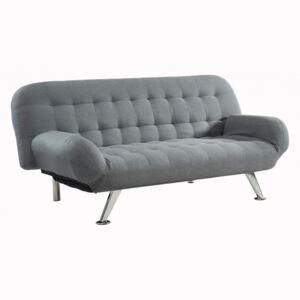 Rozkładana sofa typu klik-klak BERRY z tkaniny — kolor szary