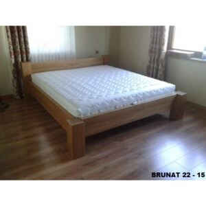 Łóżko drewniane MJ1 160x200 cm z drewna dębowego