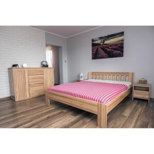 Łóżko drewniane MJ4 160x200 cm z drewna bukowego