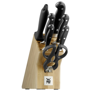 WMF Promocyjny zestaw noży z bambusowym blokiem 8-częściowy Spitzenklasse Plus