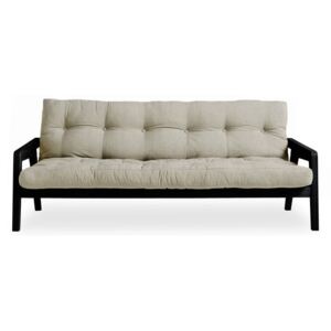 Czarna wielofunkcyjna sofa z futonem w szarobeżowej barwie Karup Grab