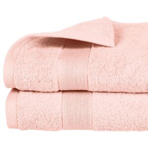 Ręcznik łazienkowy stworzony z bawełny w kolorze różowym