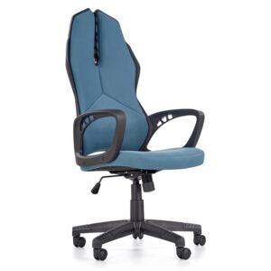 Fotel gabinetowy ELIOR Nathan, niebiesko-czarny, 60x62x119-129 cm