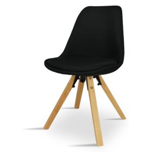 Nowoczesne krzesło tapicerowane K 1000 - kolor czarny