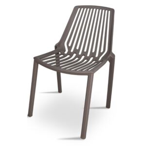 Nowoczesne krzesło z tworzywa do ogrodu i na taras K 1024 - kolor szary