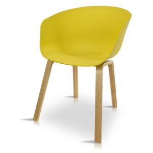 Nowoczesne krzesło do jadalni, salonu K 1010 - kolor żółty