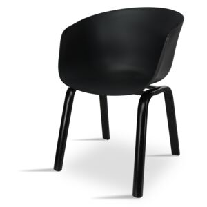 Nowoczesne krzesło K 1052 do jadalni, salonu - kolor czarny