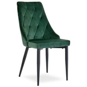 Krzesło tapicerowane OLIWIA zielony aksamit