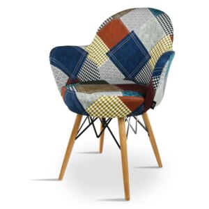 Designerskie krzesło tapicerowane GORA-V - PATCHWORK