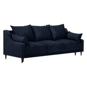 Ciemnoniebieska 3-osobowa sofa rozkładana z miejscem do przechowywania Mazzini Sofas Freesia