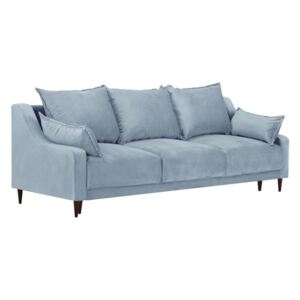 Jasnoniebieska 3-osobowa sofa rozkładana z miejscem do przechowywania Mazzini Sofas Freesia