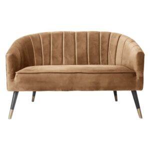 Brązowa aksamitna sofa Leitmotiv Royal