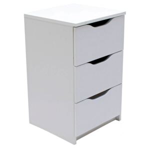 Biała minimalistyczna szafka z szufladami - Dagma 3X