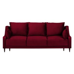 Czerwona rozkładana sofa 3-osobowa ze schowkiem Mazzini Sofas Freesia