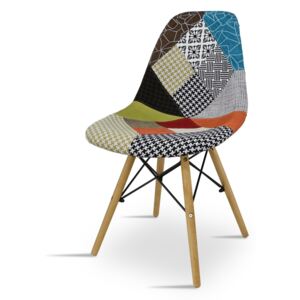 Designerskie krzesło tapicerowane K 1047 - patchwork