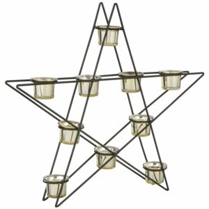 Nowoczesny świecznik w kształcie gwiazdy