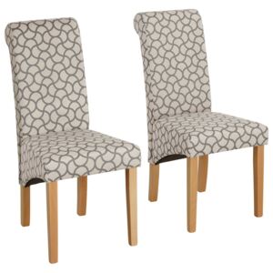 Piękne krzesła z motywem fali w nowoczesnym stylu - 4 sztuki