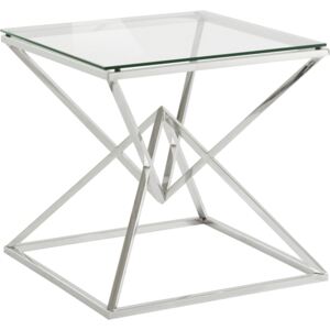 Niezwykły stolik z metalu i szkła