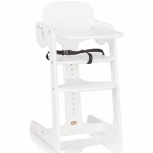 Bukowe wysokie krzesełko dla dziecka z regulacją wysokości