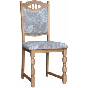 Eleganckie, tapicerowane krzesła z toczonymi nogami - 2 sztuki