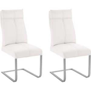 Niezwykle wygodne krzesła na płozach - 4 sztuki, białe