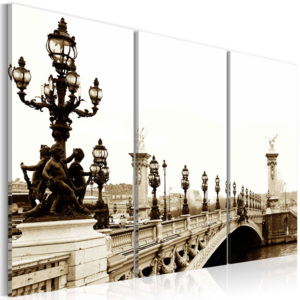Obraz - Romantyczny spacer po Paryżu OBRAZ NA PŁÓTNIE WŁOSKIM