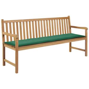 Poduszka na ławkę ogrodową, zielona, 180x50x3 cm