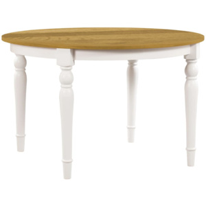 Okrągły stół fornirowany drewnem dębowym, 120 x 75 cm