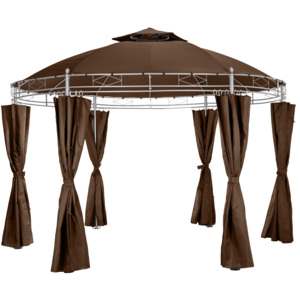 Okrągły pawilon namiot ogrodowy Luxus Ø350cm brązowy