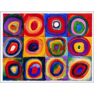 Reprodukcja Kandinsky - Farbstudie Quadrate, (70 x 50 cm)