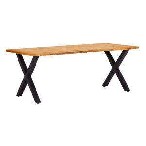 Stół dębowy industrialny Mikler 2X – naturalny