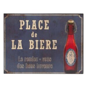 Tabliczka z blachy Antic Line Place De La Biere