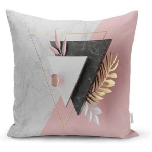 Poszewka na poduszkę Minimalist Cushion Covers BW Marble Triangles, 45x45 cm