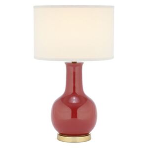 Lampa stołowa z czerwoną podstawą Safavieh Charlie