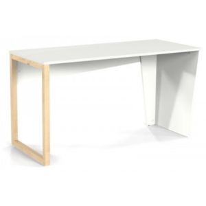 Białe biurko EDGE2-120 - 120x60cm w stylu minimalistycznym