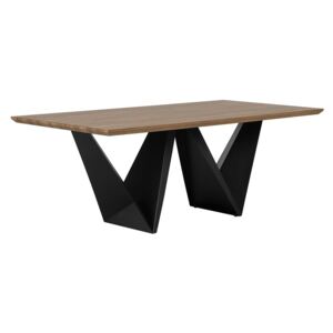 Stół do jadalni ciemne drewno/czarny 200 x 100 cm SINTRA