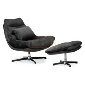 Fotel obrotowy z podnóżkiem COLORADO kolor czarny