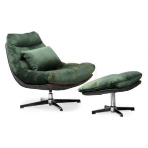 Fotel obrotowy z podnóżkiem COLORADO kolor zielony