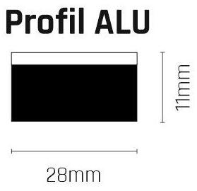 Minimalistyczny kinkiet IZUMI czarna lampa LED 36W 3000K - czarny