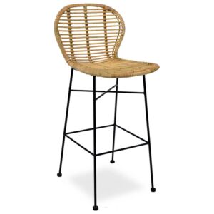 Krzesło barowe rattanowe AMADO - naturalny rattan