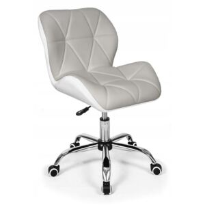 Fotel biurowy MarkAdler Future 3.0 Grey, szaro-biały, 74-86x48x40 cm