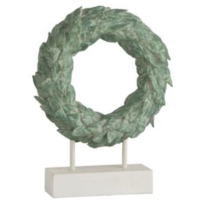 Figurka dekoracyjna Wreath on Feet 24x30 cm zielona
