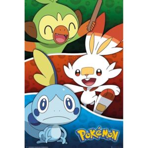 Plakat Maxi Startery Regionu Galar - Pokemon